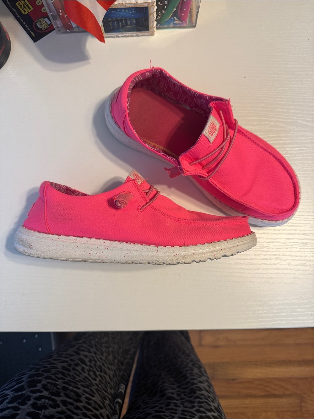 Bright Pink Woman’s Hey Dudes Size 8US